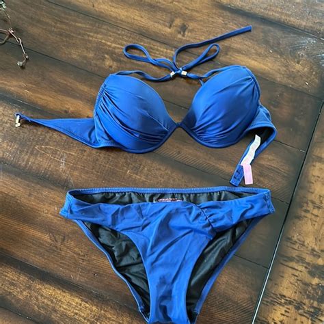 Victoria S Secret Swim Victorias Secret Blue Bikini Poshmark