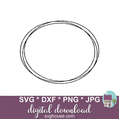 Oval Frame Svg Wire Monogram Frame Svg Svg Files For Cricut Etsy