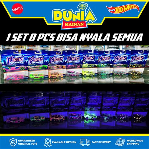 Jual Set Bisa Nyalaaaa Hot Wheels Neon Speeders Series Toyota Celica Datsun