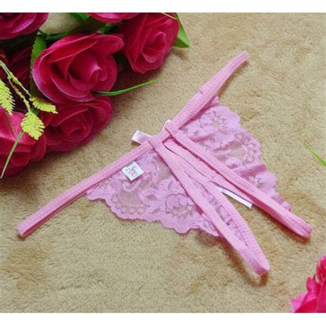 Jual Lingerie Set Bra Dan G String Transparant Pita Bunga Seksi Baju Dinas Malam Kado Nikah