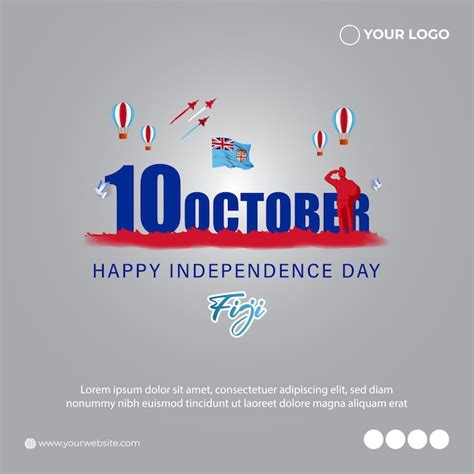 Premium Vector Vector Illustration For Fiji Independence Day Banner