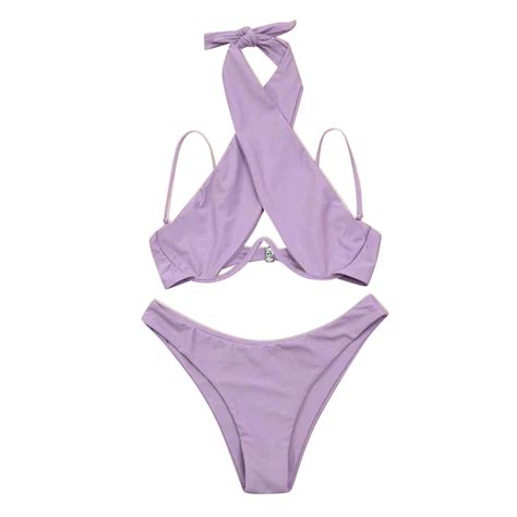 JFGHDG Bikini For Women Bathing Suit For Women Push Up Swimsuits Gathering Chest Cushion Split