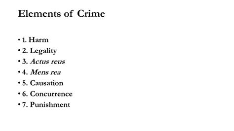 What Are The 7 Elements Of A Crime Fabalabse