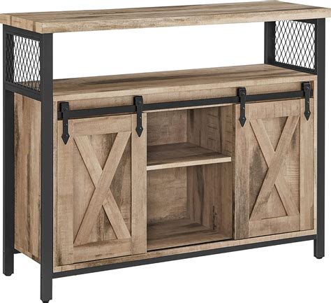 Vasagle Buffet Cabinet Storage Cabinet Sideboard With Sliding Barn