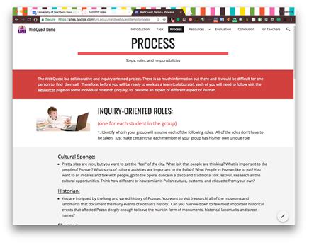WebQuest Requirements Page 