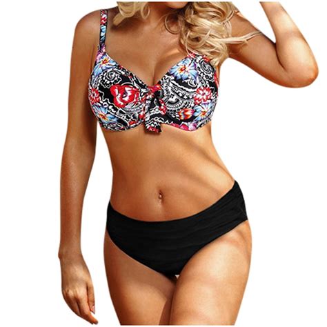 Willbest Women S Bikini Swimsuits Fashion Women Print Bikini Set Hight