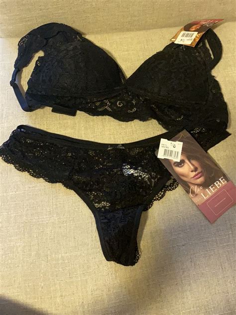 Conjunto De Lingerie Preto Lingerie Feminina Liebe Nunca Usado Enjoei