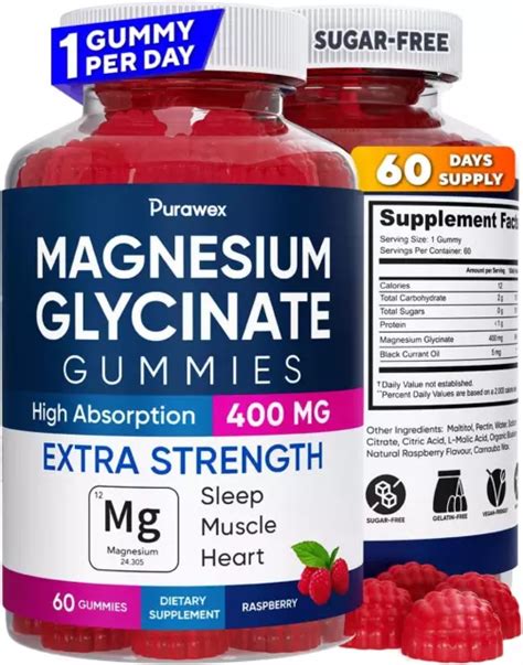 Magnesium Glycinate Gummies Mg High Absorption Magnesium Supplement