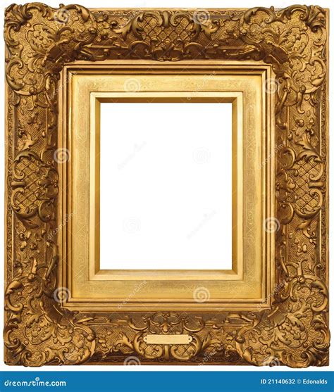 Gold Picture Frame Stock Photo Image Of Framing Exhibition 21140632