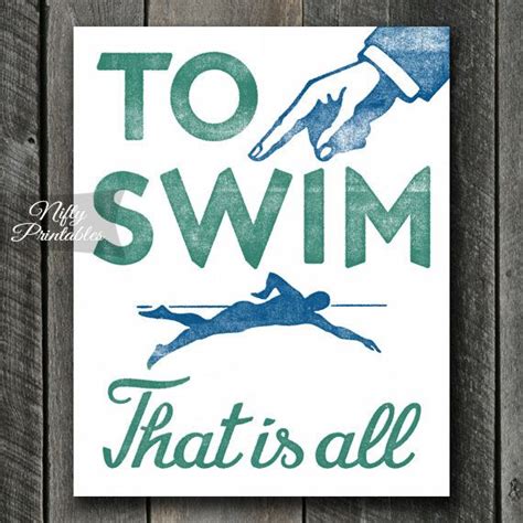 Swimming Print to Swim Art Printable Swimmers Poster - Etsy | Printable ...