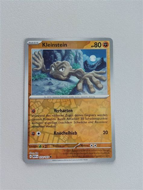 Kleinstein DEUTSCH REVERSE HOLO Pokemon 151 Mew Kaufen Auf Ricardo