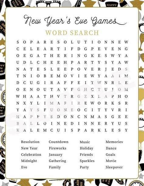 45 New Years Eve Games Free Printables 2023 Artofit