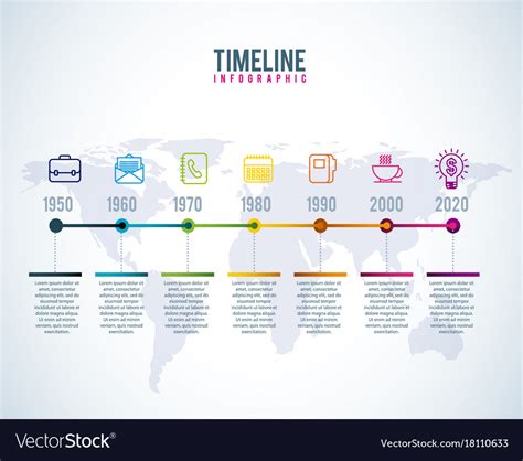 Timeline Infographic World Business Progress Years