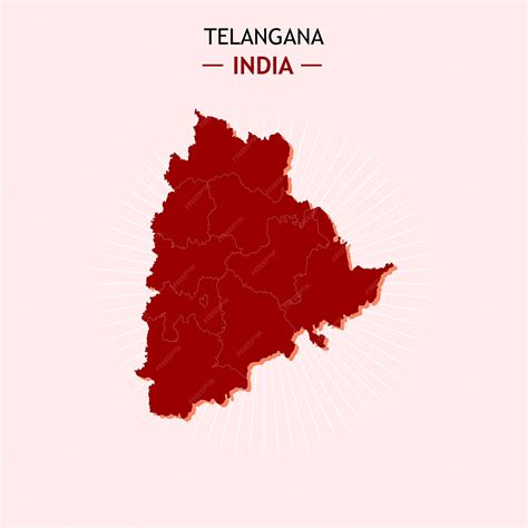 Premium Vector | Telangana map of india vector ilustration