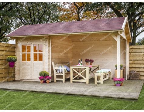 Летняя кухня с террасой СИРЕНЬ из профилированного бруса камерной сушки ...