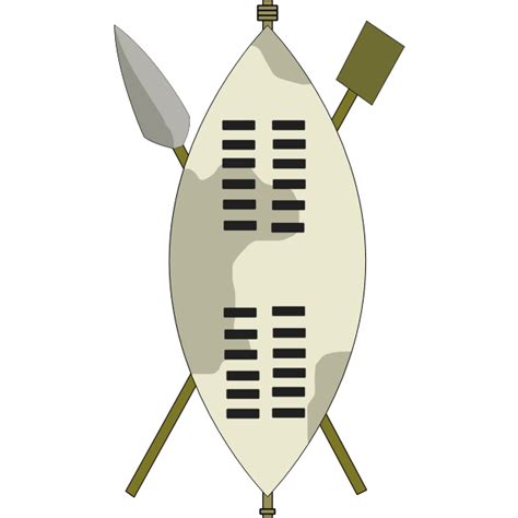 Vector image of arms of Zulu warrior | Free SVG