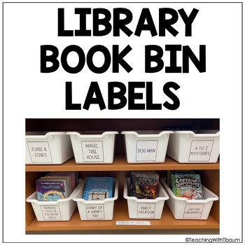 Classroom Library Book Bin Labels Genre Labels Editable TPT