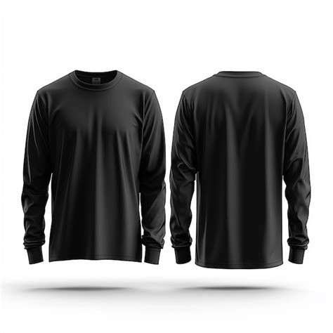 Black LongSleeve TShirt Mockup A Realistic Mockup of the Design ...