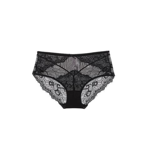 Ensemble Lingerie Kjehome Taille Haute Dentelle Respirante Maintien Parfait Noir