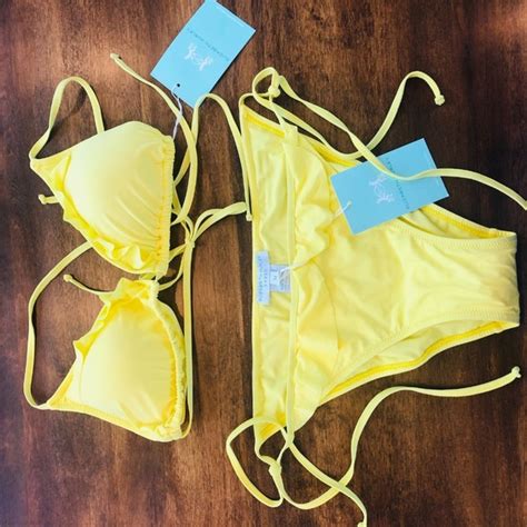Elizabeth Hurley Swim Elizabeth Hurley Yellow Bikini Size M Poshmark