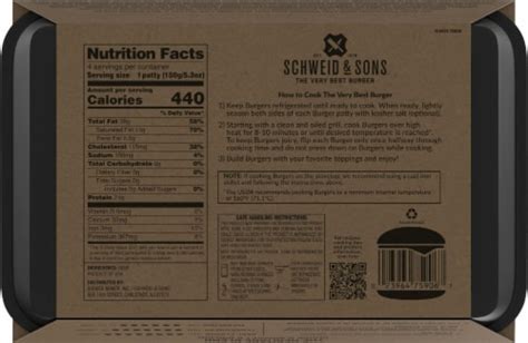 Schweid And Sons Heritage Blend Burger Patties 4 Ct 53 Oz Frys