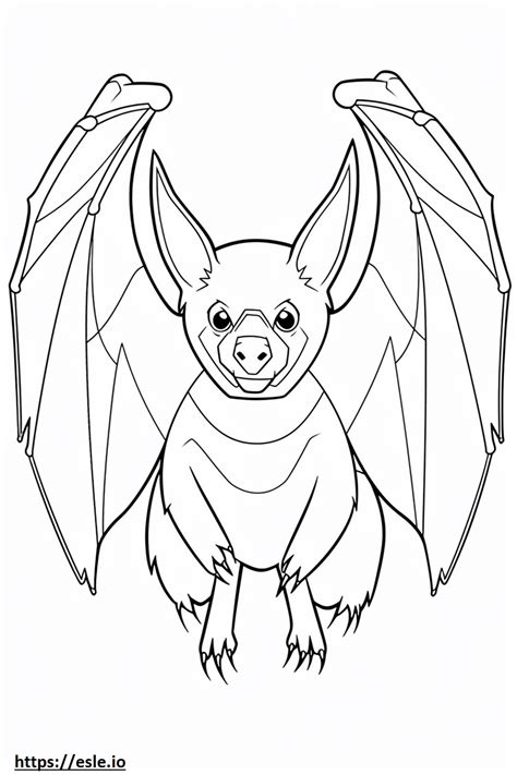 Bat Cartoon Coloring Page