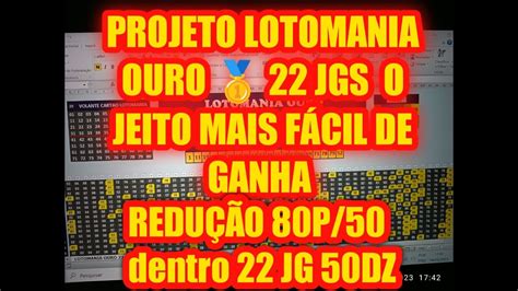 Planilha Lotomania Ouro Redu Ao P Jgs O Jeito Mais Facil De