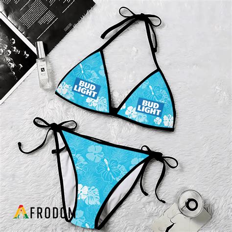Tropical Floral Bud Light Triangle Bikini Set Afrodom