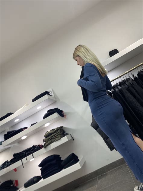 Blonde PAWG In Blue Dress Showing Of Al Ass Forum