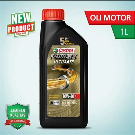 Jual Oli Mesin Motor CASTROL Power1 ULTIMATE 4T 10W 40 10W40 Kemasan 1