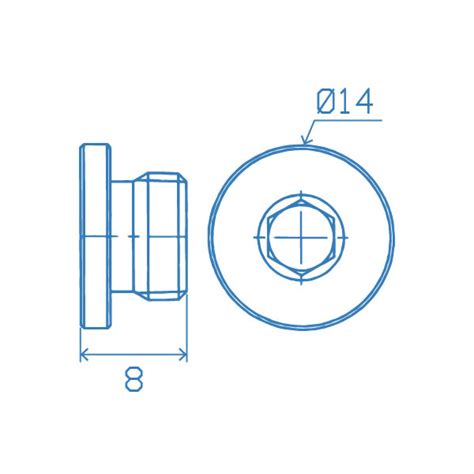 Plug 14x8mm