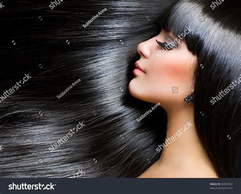 Beautiful Brunette Girl Healthy Long Hair Stock Photo Shutterstock