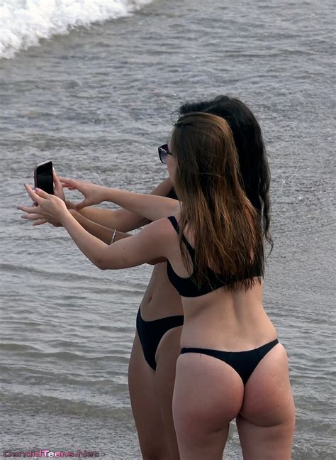 Two Sexy Bikini Girls On Beach Candids Candid Teens