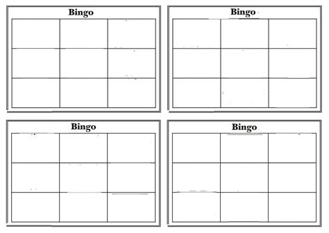 Cartela De Bingo Em Branco - Cartelas De Bingo Para Preencher - ZULEDU