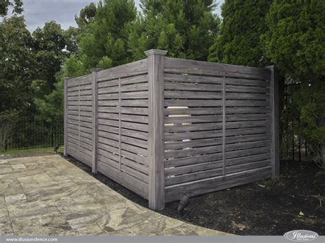 Semi Privacy Horizontal W 3 Boards Illusions Fence