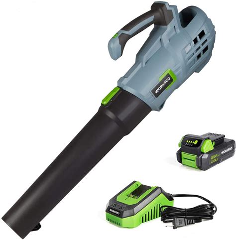 Workpro 20v Cordless Leaf Blower Electric Gardening Tool Powered Sweeper 20ah Battery And 1