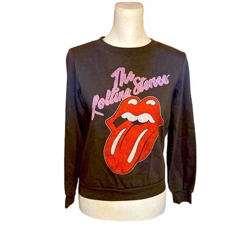 Original Rolling Stones Hot Lips Logo Sweatshirt Gem