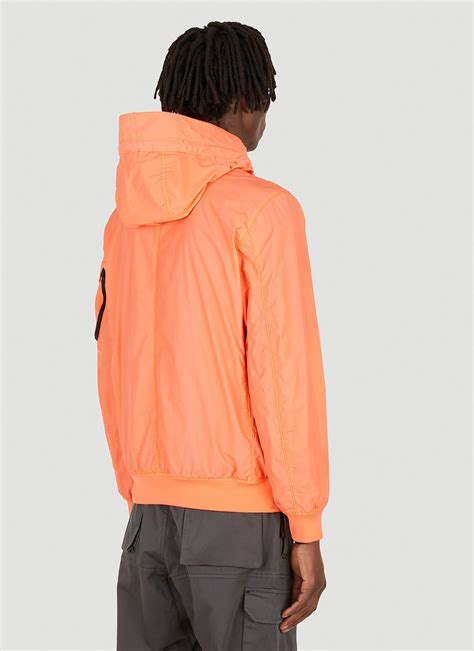 Naslan Light Watro Hooded Jacket In Orange Stone Island