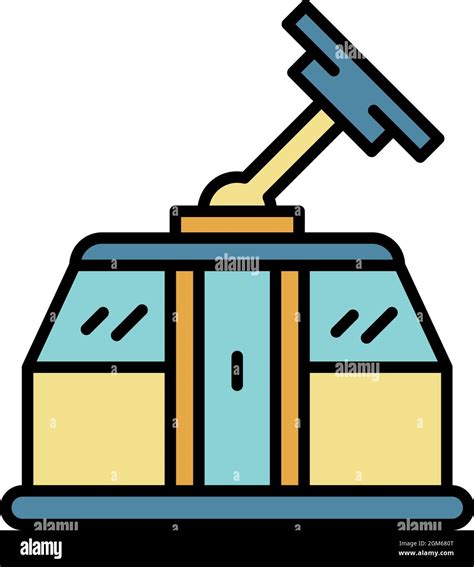 Cable Car Icon Outline Cable Car Vector Icon Color Flat Isolated On