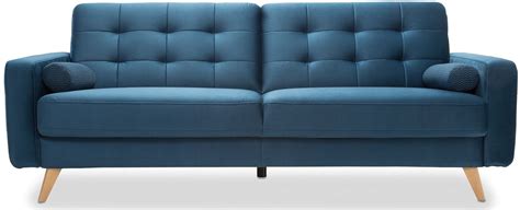 Sofa rozkładana z pojemnikiem Nappa 3 os 222 cm granatowa NAPPA3F