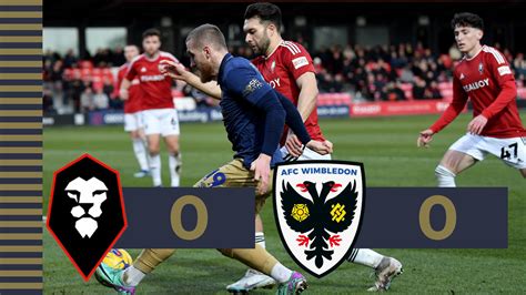 Dons Held At Salford News Afc Wimbledon