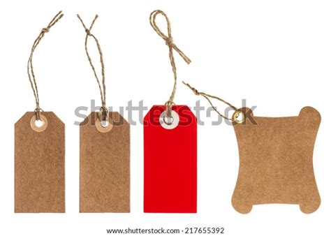 Paper Tags String Isolated On White Stock Photo 217655392 | Shutterstock