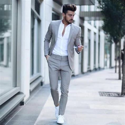 Gray Two Pieces Suit For Men Casual Suit For Men Formal Men Fashion