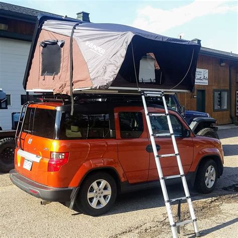 Honda Element Gobi Rack And Ikamper Skycamp 4x Hardshell Rooftop Tent Honda Element Honda