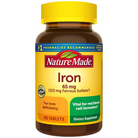 nature  iron  mg essential supplement  red blood cell