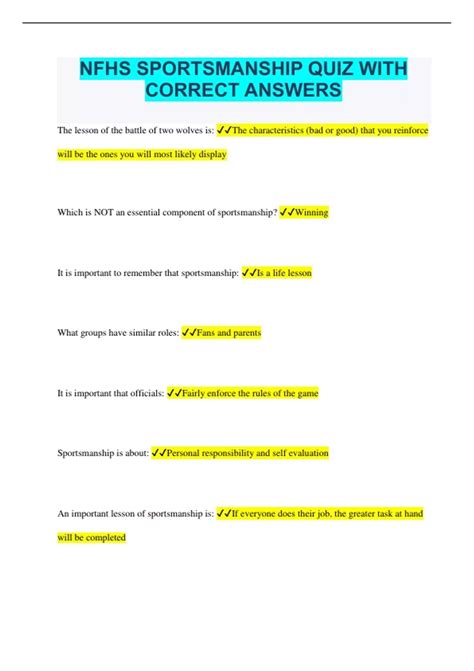Nfhs Fundamentals Of Coaching Course Answers 3