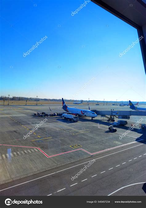 Boryspil, Ukraine - January 31, 2022: Airport panoramic view. Airport