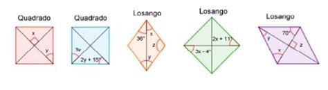 Losangos E Quadrados - Um losango é um quadrilátero que possui os quatro lados congruentes e ...