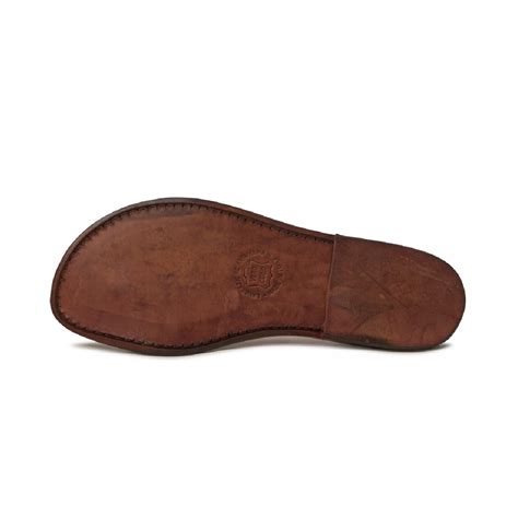 Women's leather flat brown sandals Handmade in Italy | Gianluca - The ...