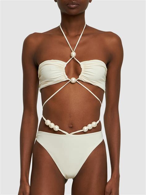 MAGDA BUTRYM Jersey Halter Bikini Top Magda Butrym